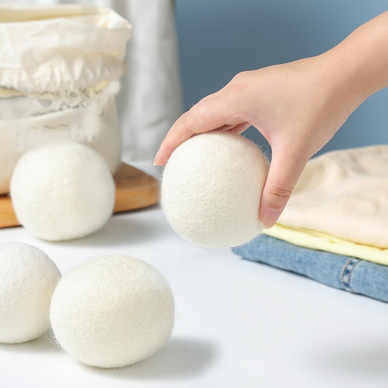 ZERNBER Wool Dryer Balls XL 6-Pack, Dryer Balls Laundry Reusable Reduce Clothing Wrinkles, Drying Clothes Faster - Image 3